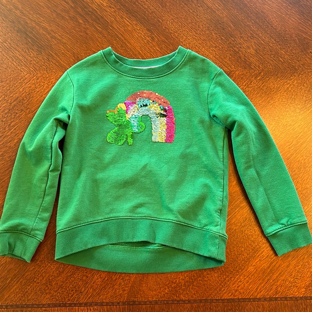 Cat & Jack St. Patty’s Day Sequin Sweatshirt. Size 6/6x